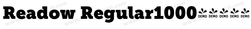 Readow Regular1000字体转换